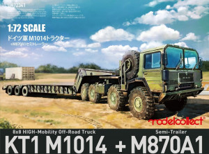 Modelcollect 1:72 UA72341 German MAN KAT1M1014 8*8 HIGH-Mobility off-road truck with M870A1 semi-trailer