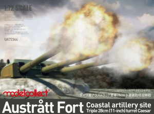 Modelcollect 1:72 UA72344 Austratt fort coastal artillery site triple 28cm turret Caesar