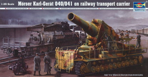 Trumpeter 1:35 209 Mörser Karl Gerät 040/041 auf Eisenbahn-Transport-Trailer