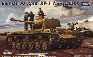 Trumpeter 1:35 366 German Pz.Kpfm. KV-1 756(r) Tank