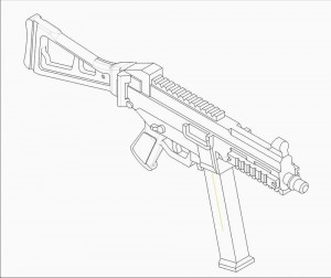 Trumpeter 1:35 524 German Firearms Selection-UMP.45 (4guns)
