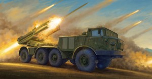 Trumpeter 1:35 1026 Russian 9P140 TEL of 9K57 Uragan Multipl Launch Rocket System