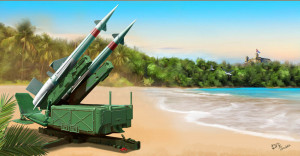 Trumpeter 1:35 2353 Soviet 5P71 Launcher with 5V27 Missile Pechora (SA-3B Goa) Rounds Loaded