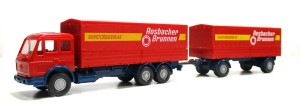 Modellauto H0 LKW Wiking MB Hängerzug Rosbacher (021/11)