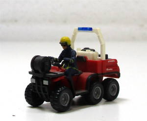 Modellauto H0 PKW Wiking Rosenbauer ATV Figur Feuerwehr
