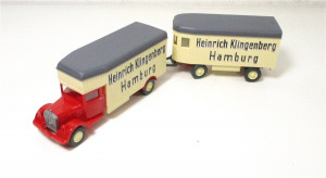Wiking H0 1/87 84526 Mercedes L 2500 Möbellastzug Heinrich Klingenberg in OVP