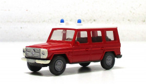 Modellauto H0 (3) PKW Wiking Mercedes G Feuerwehr