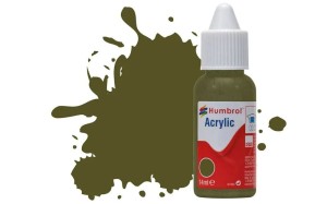 Humbrol  DB0159 HUMBROL ACRYLIC DROPPER BOTTLE 14ML No 159 Khaki Drab Matt - NEU