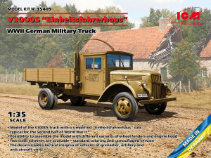 ICM 1:35 35409 V3000S Einheitsfahrerhaus, WWII German Military Truck - NEU