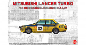 NUNU-BEEMAX 1:24 PN24032 Mitsubishi Lancer 2000 turbo Hongkong Beijin Rally'85 - NEU