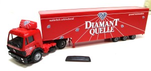 Herpa H0 1/87 LKW MB Jumbo Sattelauflieger Diamant Quelle OVP (5176g)