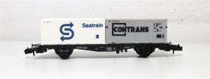 Minitrix N 13561 / 3561 Containertragwagen Contrans Seatrain DB OVP (6364G)