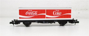 Fleischmann 8243 (2) Containertragwagen Coca Cola DB (5729G)