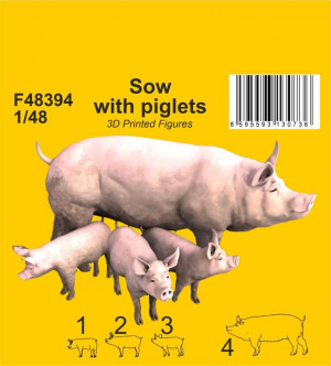 CMK 1:48 Sow with piglets 1/48