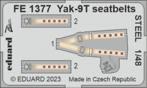 Eduard Accessories 1:48 Yak-9T seatbelts STEEL 1/48 ZVEZDA