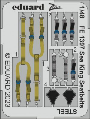 Eduard Accessories 1:48 Sea King seatbelts STEEL 1/48 AIRFIX