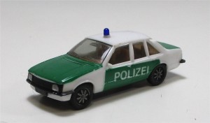Modellauto Herpa H0 1/87 PKW Opel Rekord Berlina Polizei 