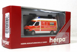 Modellauto H0 1/87 Herpa 046039a MB Sprinter KTW RD Düsseldorf