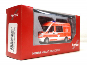 Modellauto H0 1/87 Herpa 092425 MB Sprinter 06 RTW FW Bühl