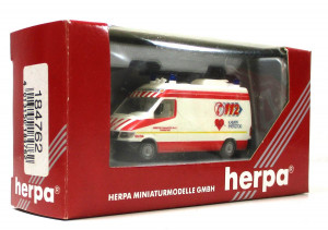 Modellauto H0 1/87 Herpa 184762 MB Sprinter RTW ASB Darmstadt