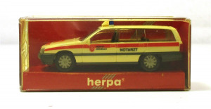 Modellauto H0 1/87 Herpa 004122 Opel Omega Caraven MHD Notarzt