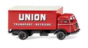 Wiking H0 1/87 042502 Henschel  Koffer-Lkw "Union Transport" - OVP NEU