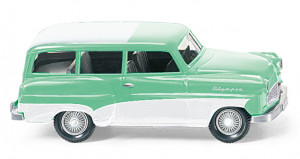 Wiking H0 1/87 085006 Opel Caravan 1956 mintgrün mit weißem Dach - NEU