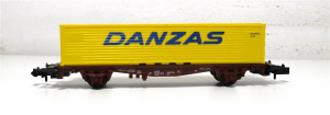 Minitrix N 70152 Containertragwagen mit DANZAS Container 440 6 763-3 DB (5641H)