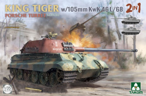 Takom 1:35 TAK2178 King Tiger w/105mm KwK 46L/68 2 in 1