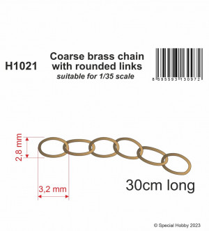 CMK 1:35 Coarse brass chain with rounded links - suitable for 1/35 scale