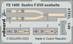 Eduard Accessories 1:48 Seafire F.XVII seatbelts STEEL 1/48