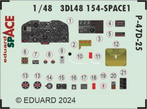 Eduard Accessories 1:48 P-47D-25 SPACE 1/48