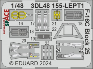 Eduard Accessories 1:48 F-16C Block 25 SPACE 1/48