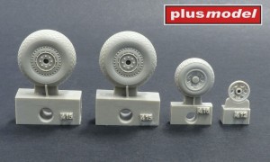 Plus model 1:48 AL4092 B-26 Marauder wheels late diamond tread