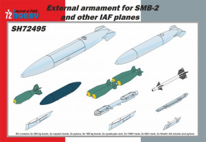 Special Hobby 1:72 100-SH72495 External armament for SMB-2 and other IAF planes 1/72