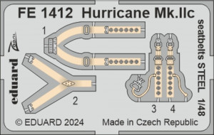 Eduard Accessories 1:48 Hurricane Mk.IIc seatbelts STEEL 1/48