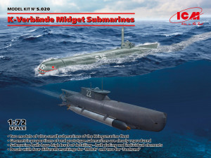 ICM 1:72 S.020 K-Verbände Midget Submarines ('Seehund' and 'Molch')