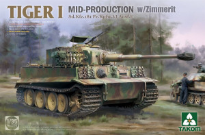 Takom 1:35 TAK2198 Tiger I Mid-Production w/Zimmerit Sd.Kfz.181 Pz.Kpfw.VI Ausf.E