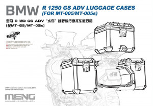MENG-Model 1:9 SPS-091 BMW R 1250 GS ADV Luggage Cases (FOR MT-005/MT-005s)