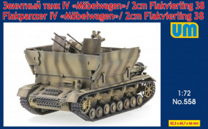 Unimodels 1:72 UM558 Flakpanzer IV Mobelwagen/2cm Flakvierling38