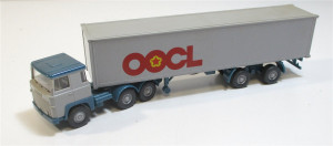 Wiking H0 1/87 Scania Containersattelzug 40ft OOCL o. OVP 