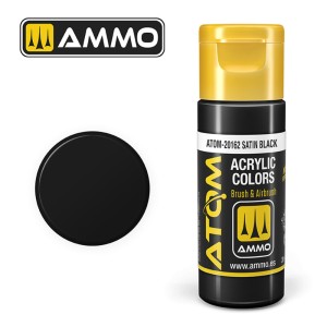 AMMO by MIG Jimenez  ATOM COLOR Satin Black