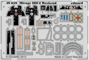 Eduard Accessories 1:48 49659 Mirage IIICJ 1/48 Weekend for Eduard