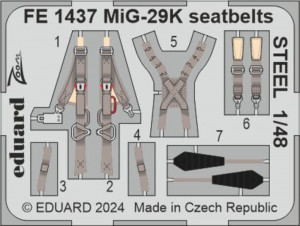 Eduard Accessories 1:48 MiG-29K seatbelts STEEL 1/48 HOBBY BOSS