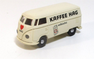 Brekina H0 1/87 VW T1 Kasten Kaffee Hag - weiß