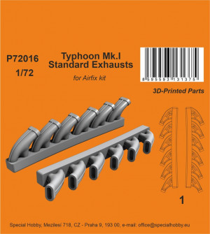 CMK 1:72 129-P72016 Typhoon Mk.I Standard Exhausts  / for Airfix kit - NEU