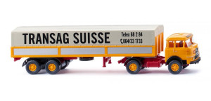 Wiking H0 1/87 051503 Krupp 806 Pritschensattelzug Transag Suisse - NEU