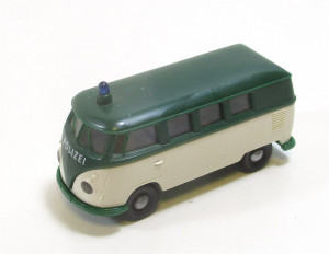 Brekina H0 1/87 VW T1 Bus Polizei weiß grün o.OVP