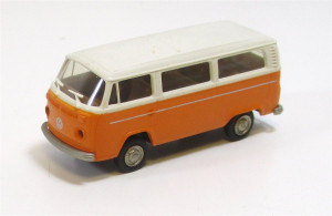 Brekina H0 1/87 VW T2 Bus orange weiß  o.OVP
