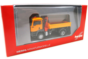 Modellauto H0 1/87 Herpa 304467 MAN TGS M E6 Baukipper mit Kran
